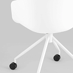 Офисное кресло из пластика с мягким сиденьем Eggshell Grey варинант исполнения - 8 | Loft Concept в Самаре