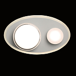 Бра овальной формы белого цвета с 2-мя лампами Lunar Pebbles варинант исполнения - 4 | Loft Concept в Самаре