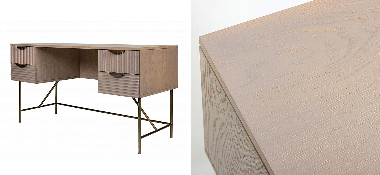 Рабочий стол Antique Order Бежевый Шпон Дуба Рабочий стол Antique Order Бежевый Шпон Дуба - Loft-Concept в Самаре