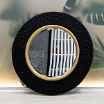 Зеркало в черной фактурной раме с золотым кантом Summon the Light варинант исполнения - 8 | Loft Concept в Самаре