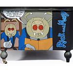 Кресло "Умный Умник" Rick and Morty graffiti chair натуральная кожа  варинант исполнения - 6 | Loft Concept в Самаре