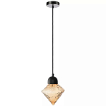Подвесной светильник с янтарным рельефным плафоном Lamp with Frozen Glass Effect варинант исполнения - 1 | Loft Concept в Самаре