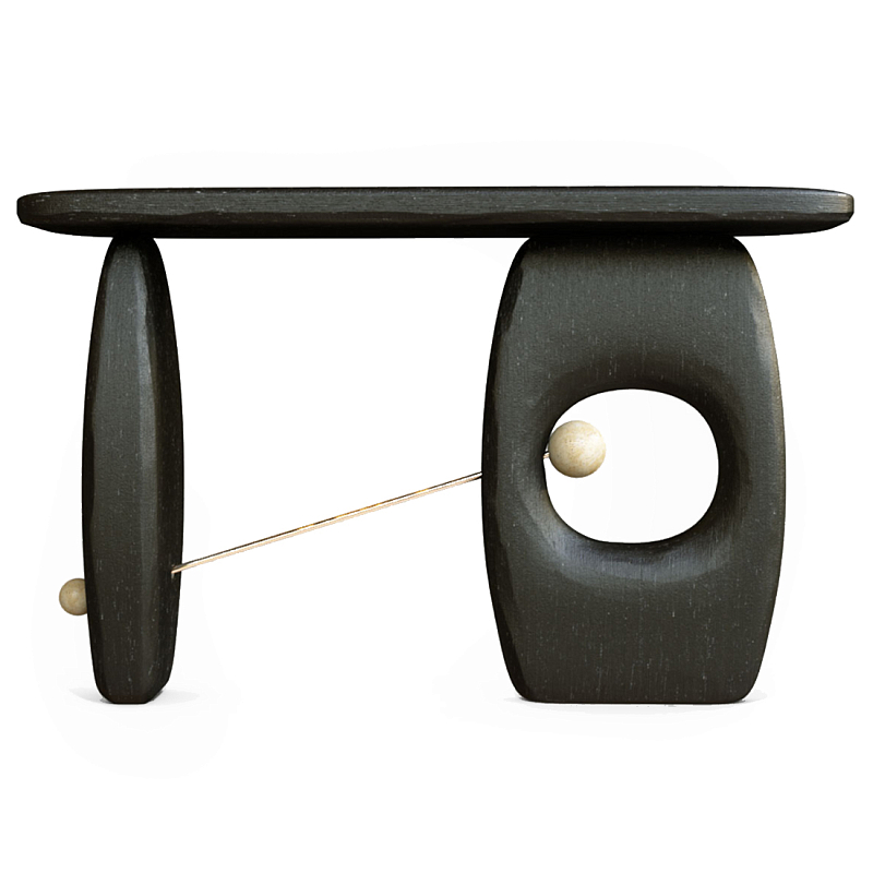 Консоль Lusitania Латунь Черный матовый в Самаре | Loft Concept 