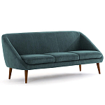 Трехместный диван с обивкой из велюра Belanger Sofa варинант исполнения - 2 | Loft Concept в Самаре