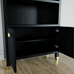 Книжный Стеллаж Elsa Dreams Black с задней стенкой варинант исполнения - 3 | Loft Concept в Самаре