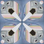 Плитка дизайнерская с узором Маска варинант исполнения - 1 | Loft Concept в Самаре