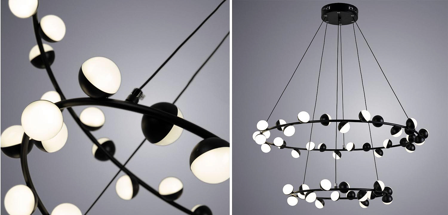 Люстра Vilelme Chandelier black double Люстра Vilelme Chandelier black double - Loft-Concept в Самаре