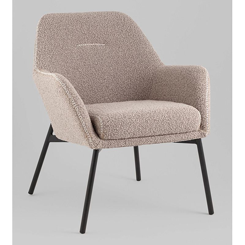 Кресло лаунж Joaquin серый Капучино  Черный в Самаре | Loft Concept 