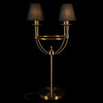 Настольная лампа на металлическом основании бронзового цвета с 4-мя черными конусовидными абажурами Dignity варинант исполнения - 2 | Loft Concept в Самаре