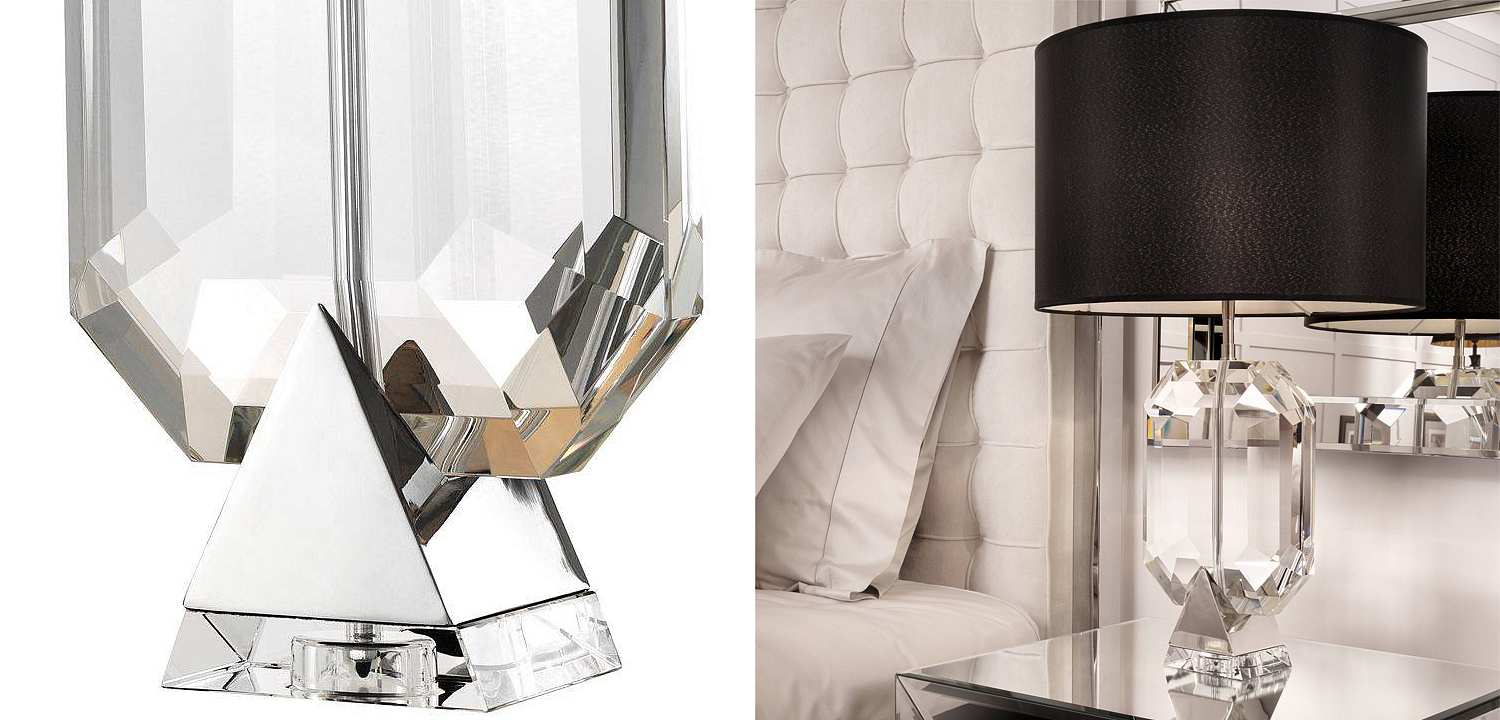 Настольная лампа Eichholtz Table Lamp Emerald Nickel & black Настольная лампа Eichholtz Table Lamp Emerald Nickel & black - Loft-Concept в Самаре
