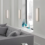 Бра прямоугольное в серебрянном цвете с ажурной решеткой Feiss варинант исполнения - 3 | Loft Concept в Самаре