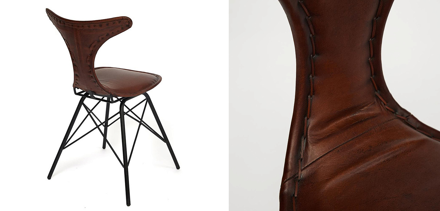 Стул Buffalo Leather Industrial Chair Стул Buffalo Leather Industrial Chair - Loft-Concept в Самаре