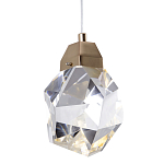 Подвесной светильник с хрустальным плафоном Esme Crystal Gold Hanging lamp варинант исполнения - 1 | Loft Concept в Самаре
