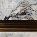 Тумба под телевизор с мраморной столешницей Uniqueness Marble варинант исполнения - 4 | Loft Concept в Самаре