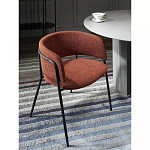Стул полукруглый мягкий с буклированной обивкой Chair with Boucle Upholstery варинант исполнения - 2 | Loft Concept в Самаре