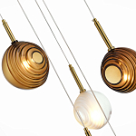 Люстра светодиодная с сферическими стеклянными плафонами Splatter варинант исполнения - 4 | Loft Concept в Самаре