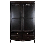 Шкаф черный с двумя дверцами и 4-мя ящиками Vintage  варинант исполнения - 1 | Loft Concept в Самаре