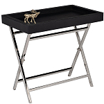 Стол сервировочный кожаный с декором в виде золотистой фигуркой лося Embodiment of Style варинант исполнения - 1 | Loft Concept в Самаре