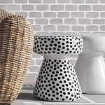 Дизайнерский журнальный стол белый в чёрный горох Gefan варинант исполнения - 1 | Loft Concept в Самаре