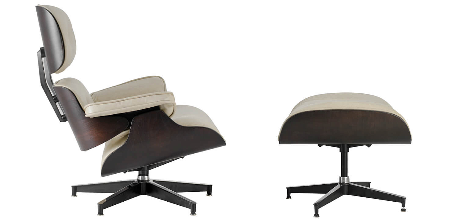 Кресло Eames Lounge Chair & Ottoman cream Кресло Eames Lounge Chair & Ottoman cream - Loft-Concept в Самаре