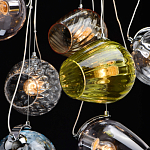 Люстра каскадная с 9-ю разноцветными стеклянными плафонами Kaleido варинант исполнения - 13 | Loft Concept в Самаре