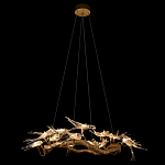 Люстра подвесная с прозрачными стеклянными птичками на ветвях Диаметр 100 см Serip Voa варинант исполнения - 3 | Loft Concept в Самаре