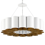 Люстра круглая фактурная в сочетании белого и золотого цвета Wide Stripes of Ribbon варинант исполнения - 4 | Loft Concept в Самаре