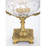 Чаша из рельефного стекла прозрачного цвета на бронзовой подставке Eden Garden варинант исполнения - 3 | Loft Concept в Самаре