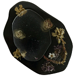 Подставка из эпоксидной смолы с цветами черная Epoxy Resin Flowers Black варинант исполнения - 1 | Loft Concept в Самаре