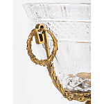 Чаша из рельефного стекла прозрачного цвета на бронзовой подставке Eden Garden варинант исполнения - 2 | Loft Concept в Самаре