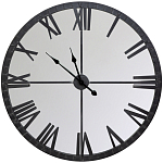 Часы настенные зеркальные с чёрным металлическим циферблатом Mirror Tower Clock варинант исполнения - 1 | Loft Concept в Самаре