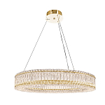 Люстра подвесная круглая из прозрачного хрусталя с золотым корпусом Selfsufficient варинант исполнения - 6 | Loft Concept в Самаре