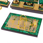 Настольный письменный набор из малахита с декором в виде лошади Leader Organizer варинант исполнения - 3 | Loft Concept в Самаре