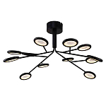 Люстра черного цвета с 12-ю круглыми плафонами Bendik Lighting варинант исполнения - 2 | Loft Concept в Самаре