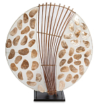 Настольная лампа из перламутра и дерева на подставке Indonesian Shell варинант исполнения - 3 | Loft Concept в Самаре