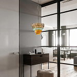 Люстра конусовидная с каскадом из разноцветных круглых подвесов Key Lustar варинант исполнения - 4 | Loft Concept в Самаре