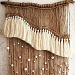 Дизайнерское Панно Дюна Макраме из нитей и бусин Wall Panel Dune варинант исполнения - 1 | Loft Concept в Самаре