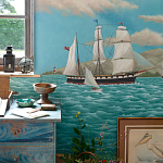 Обои ручная роспись Nantucket Crossing Brandt colourway on scenic paper варинант исполнения - 2 | Loft Concept в Самаре