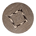 Столик журнальный круглый с полосатым узором Zebroids варинант исполнения - 2 | Loft Concept в Самаре