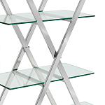 Стеллаж со стеклянными полками на стальном каркасе X-ray варинант исполнения - 3 | Loft Concept в Самаре