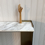 Консоль прямоугольная с основанием чёрного и золотого цвета Wrap варинант исполнения - 3 | Loft Concept в Самаре