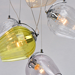 Люстра каскадная с 9-ю разноцветными стеклянными плафонами Kaleido варинант исполнения - 7 | Loft Concept в Самаре