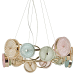 Люстра с плафонами из разноцветного стекла Glass Peonies варинант исполнения - 1 | Loft Concept в Самаре