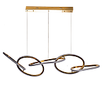 Люстра подвесная золотая в форме изогнутых колец Curved Rings варинант исполнения - 1 | Loft Concept в Самаре