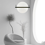 Светодиодный подвесной светильник круглой формы с металлическим черным каркасом Marble Glow варинант исполнения - 6 | Loft Concept в Самаре