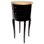 Комод маленький круглый c 3-мя ящиками и состаренным эффектом Vintage варинант исполнения - 1 | Loft Concept в Самаре