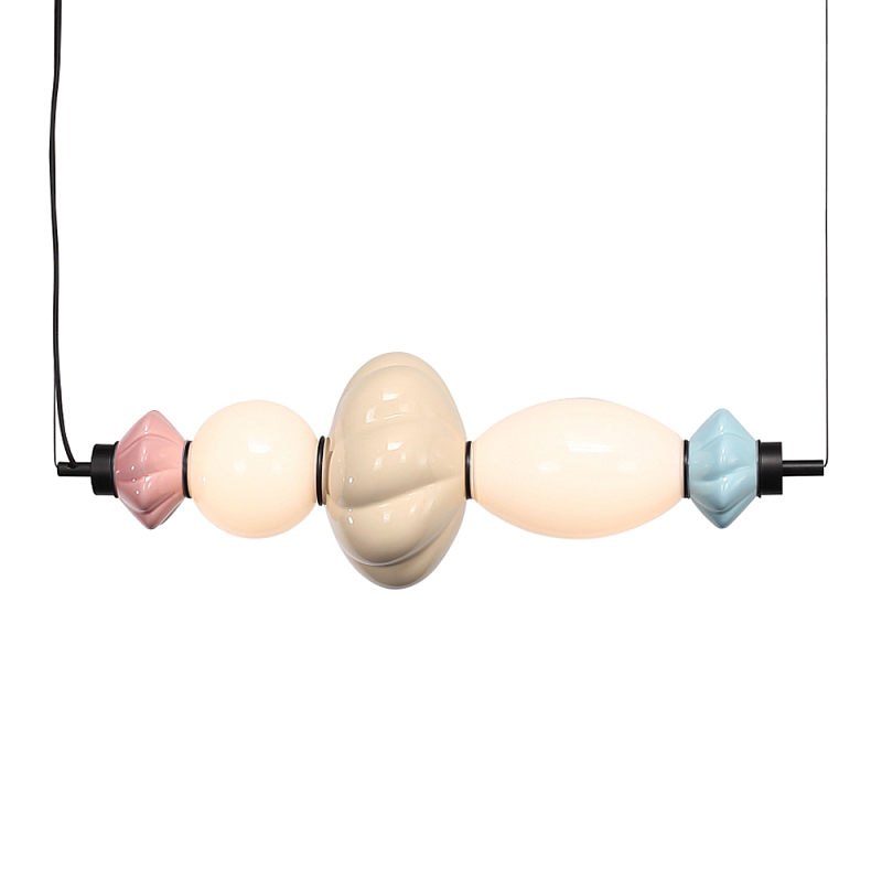 Подвесной светильник фигруный с керамическими элементами 18W LED Fragrant Light Зеленый Голубой Розовый в Самаре | Loft Concept 