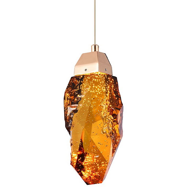 Подвесной светильник Soar Hanging Lamp Brass Amber Янтарный Янтарный Латунь Подвесной светильник Soar Hanging Lamp Brass Amber Янтарный Янтарный Латунь в Самаре | Loft Concept