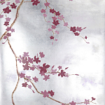 Обои ручная роспись Cherry Tree Special Colourway on Sterling Silver gilded paper варинант исполнения - 2 | Loft Concept в Самаре