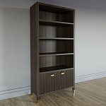 Книжный Стеллаж Elsa Dreams Walnut с задней стенкой варинант исполнения - 1 | Loft Concept в Самаре
